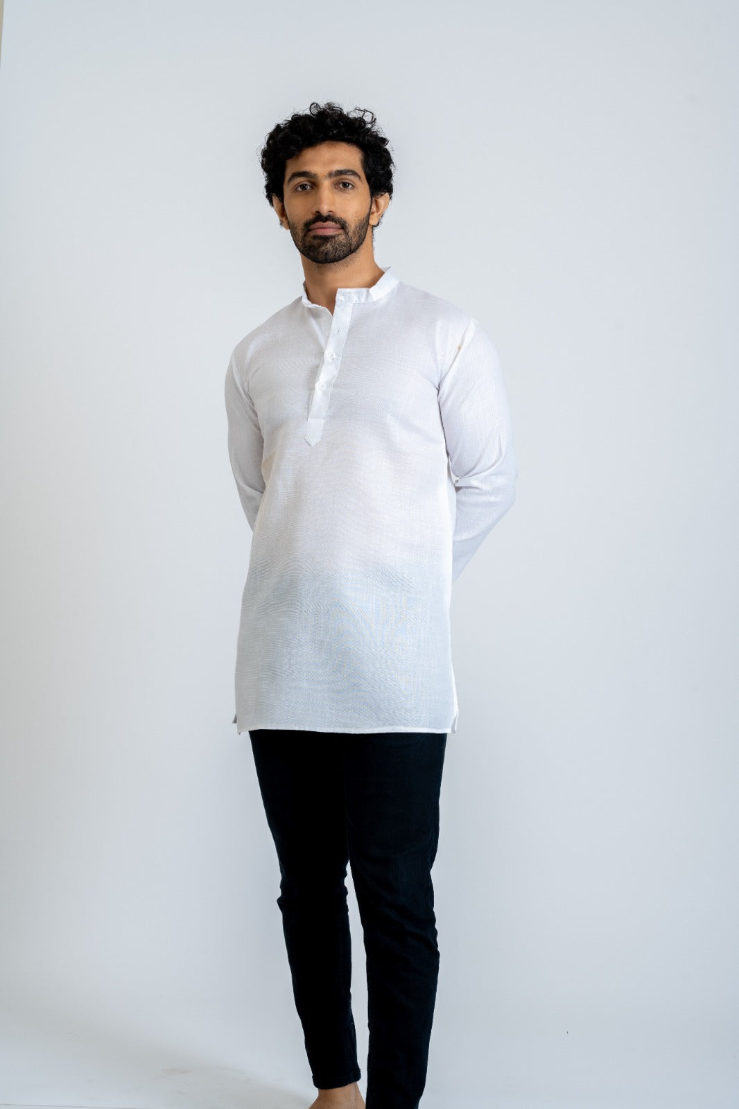 LN._Cotton White Kurta